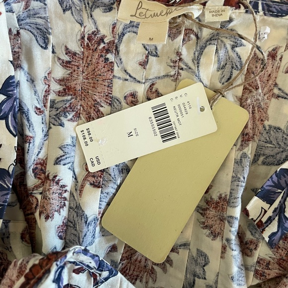 Anthropologie Blue and Red Floral Blouse - Picture 2 of 5